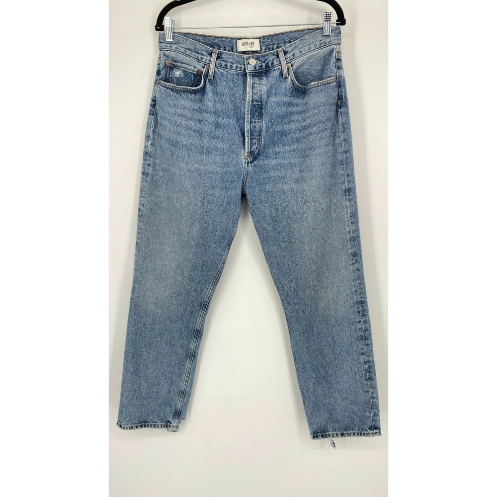 Agolde Light Blue Straight Leg Jeans